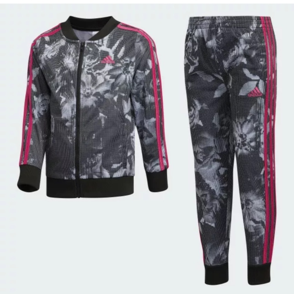 GIRLS TRAINING Adidas Floral Jacket & Pants Set